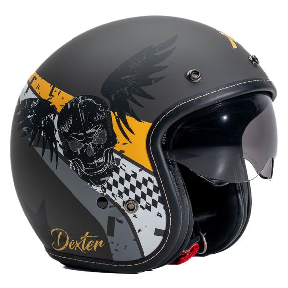 Casque jet Dexter ELEMENT SKULL - GrisRef : DX0716