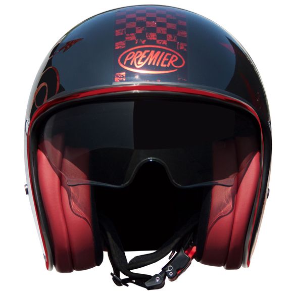 Premier VINTAGE jet helmet - NX - CHROMED - RedRef: PE0175