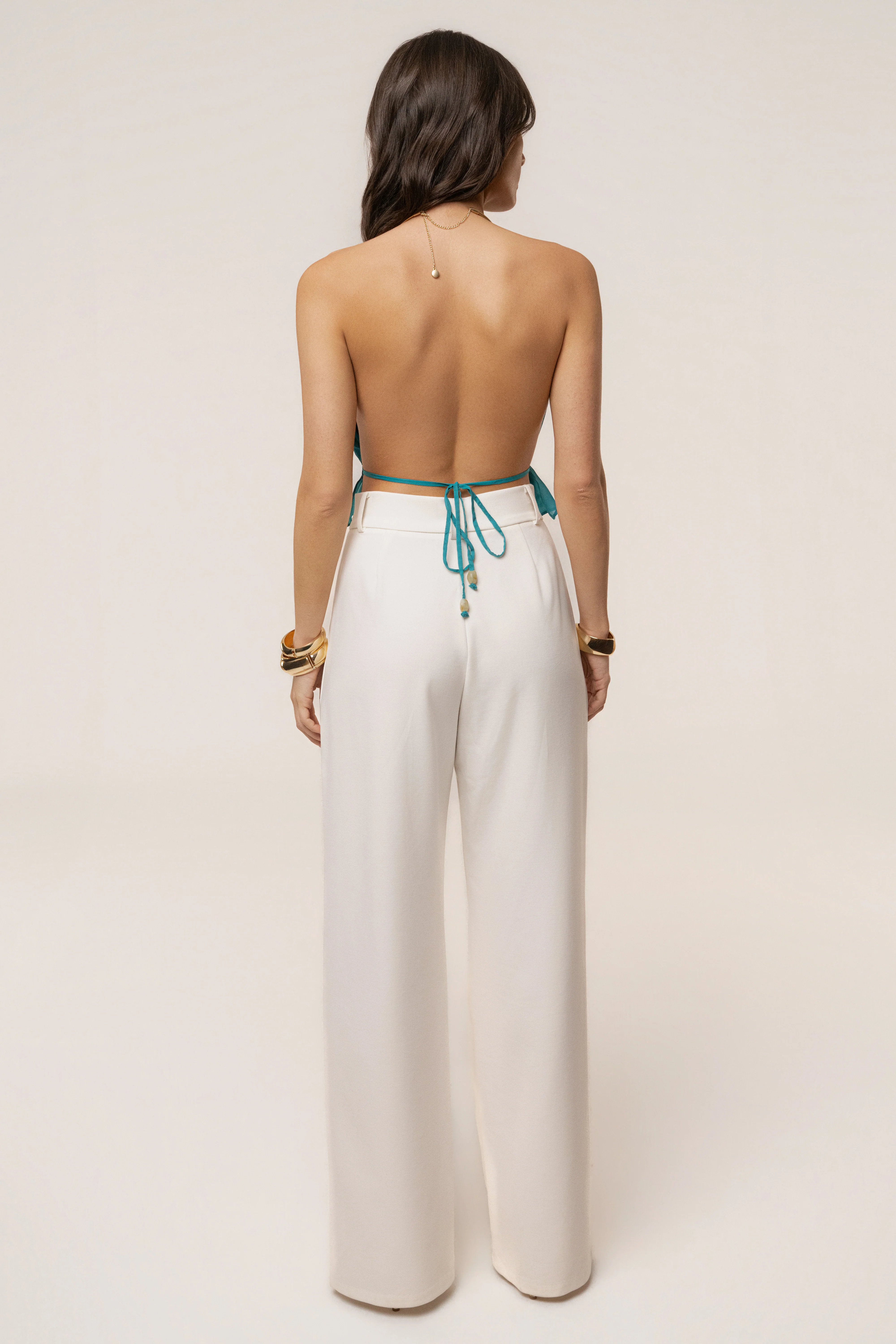 Aqua Moonlit Coast Halter Top