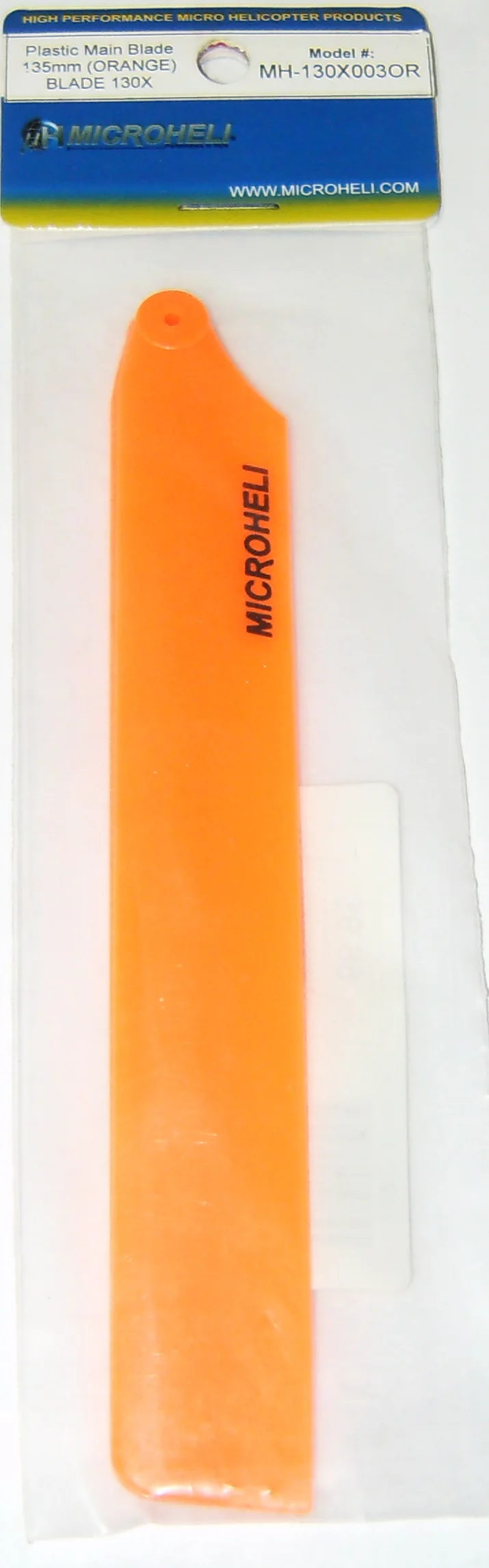 MHE 130X003OR PLASTIC MAIN BLADE, ORG: 130 X