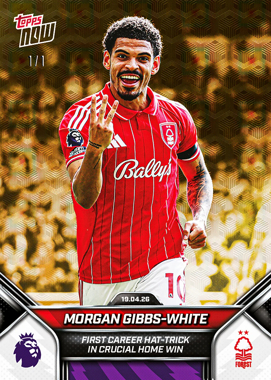Morgan Gibbs-White - 2025-26 Premier League Topps NOW® - Card 175 - PR: 316