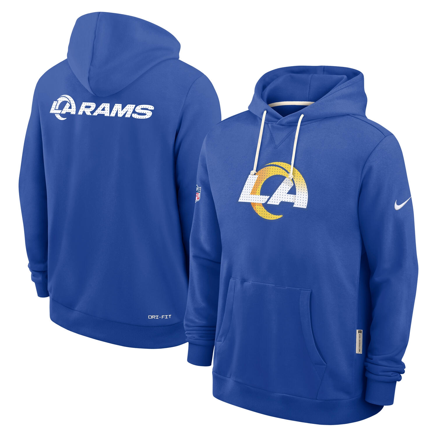 Los Angeles Rams 2025 NFL Sideline Standard Issue Hoodie Blue