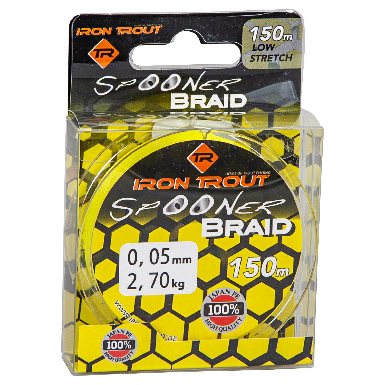 Iron Trout Fishing Line Spooner Braid (yellow, 150m)