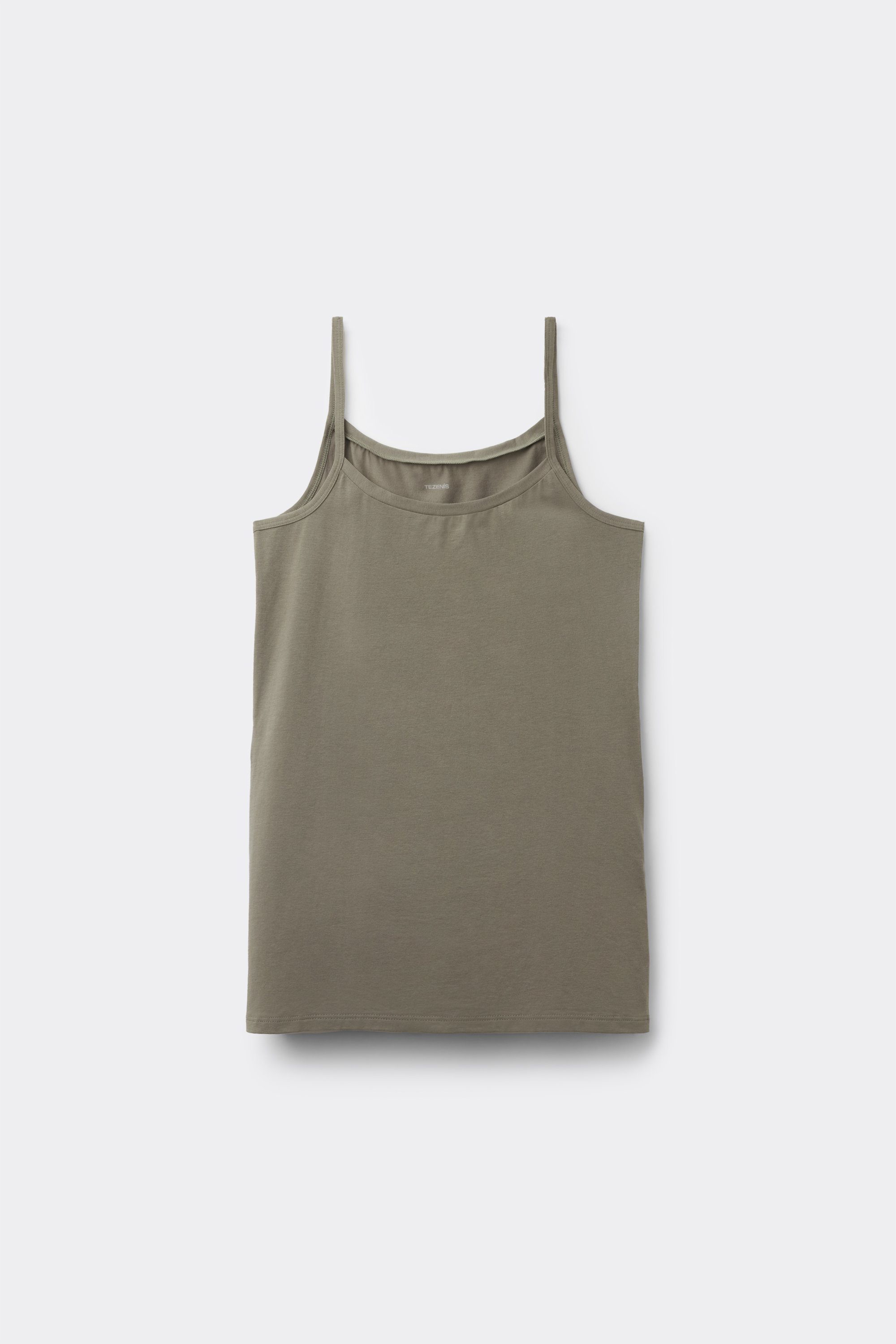 Organic Stretch Cotton Camisole with Round Neck