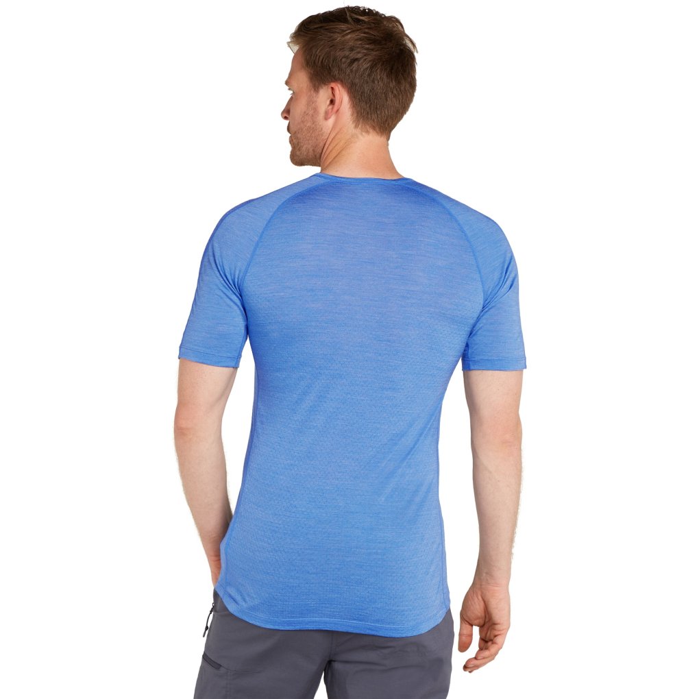 Icebreaker 125 ZoneKnit™ Merino Short Sleeve Crewe Thermal Top Men - Baja/Brilliant