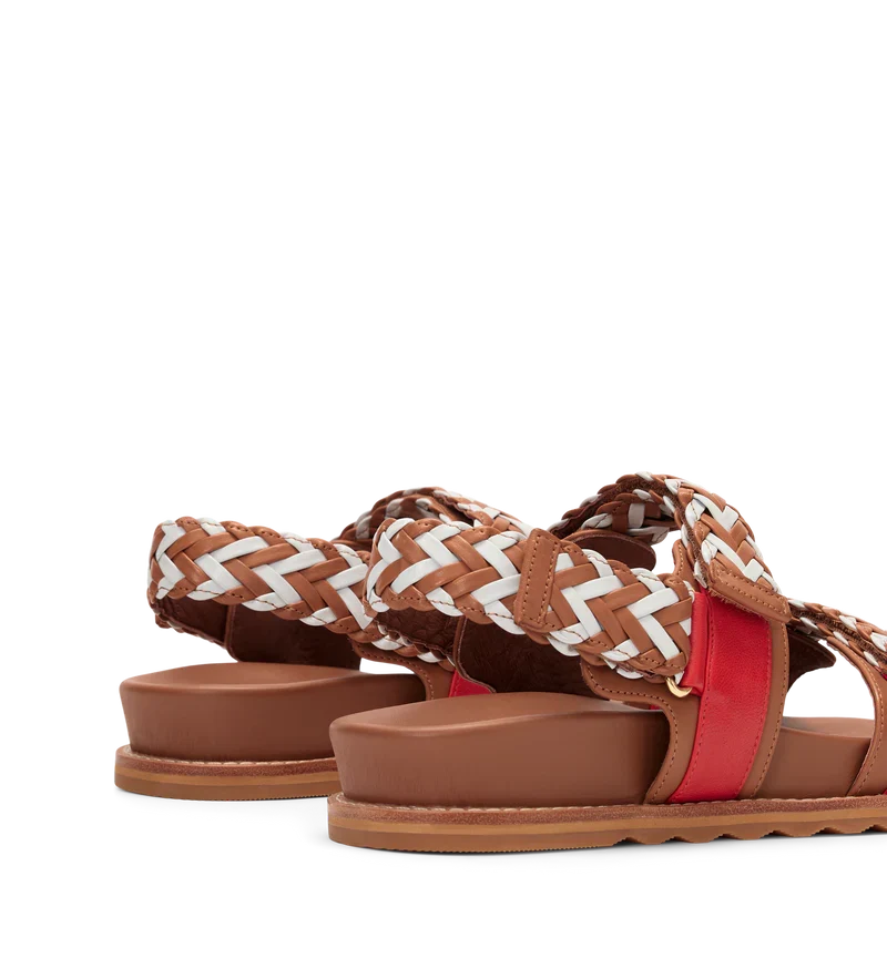 Cygnet Ice Blue Mix Leather Chunky Sandals