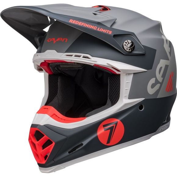 Casque cross Bell MOTO-9S FLEX SEVEN VANGUARD 2026 - Gris / OrangeRef : EL0618