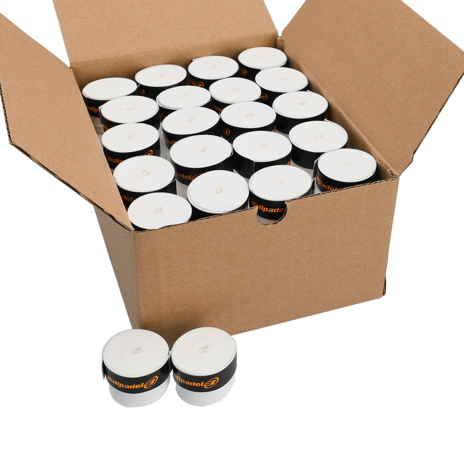 BOX OF 60 BULLPADEL WHITE OVERGRIPS GB1616