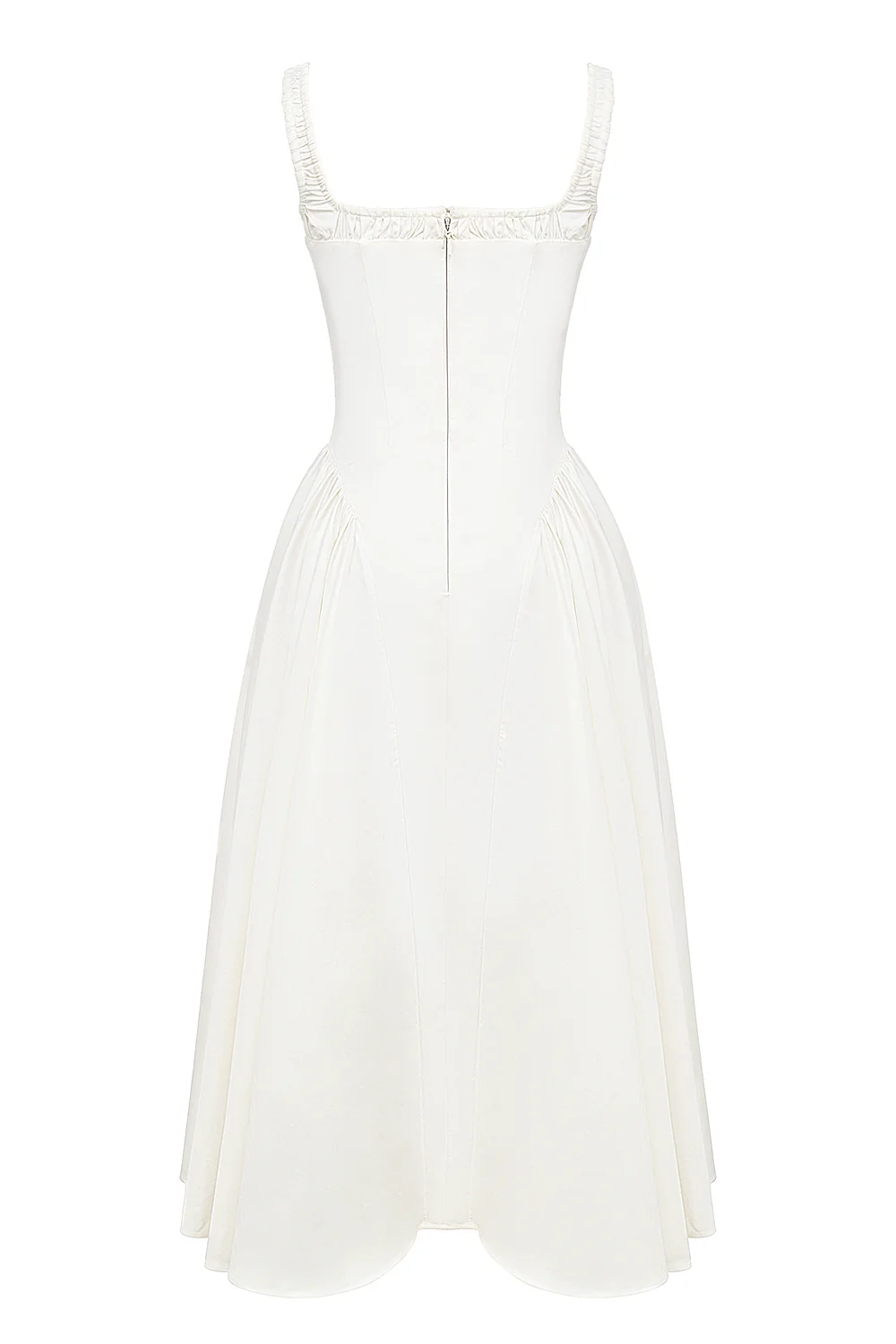 white cotton midi sundress