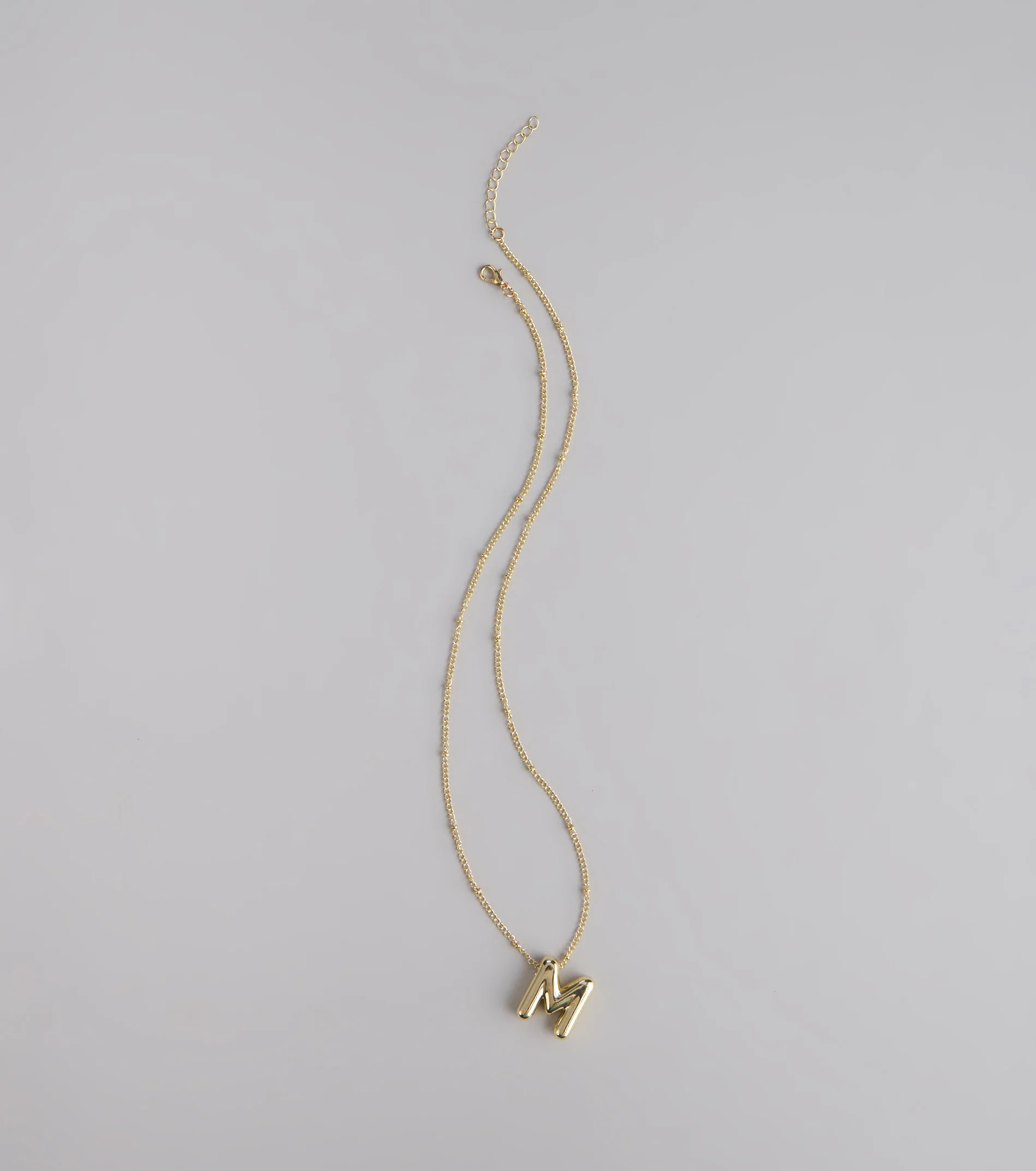 Say It Bold Bubble Letter Charm Necklace
