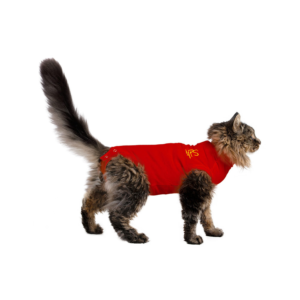 Medical Pet Shirt Cat - Red XXXS