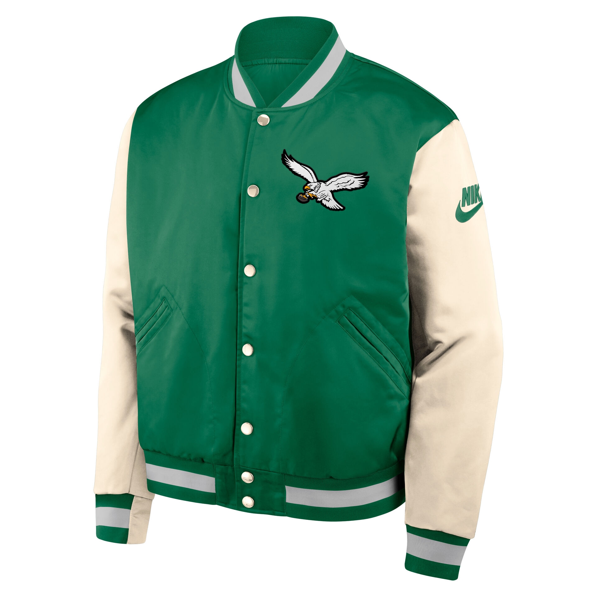 Philadelphia Eagles Rewind Legacy Bomber Jacket Green/Cream