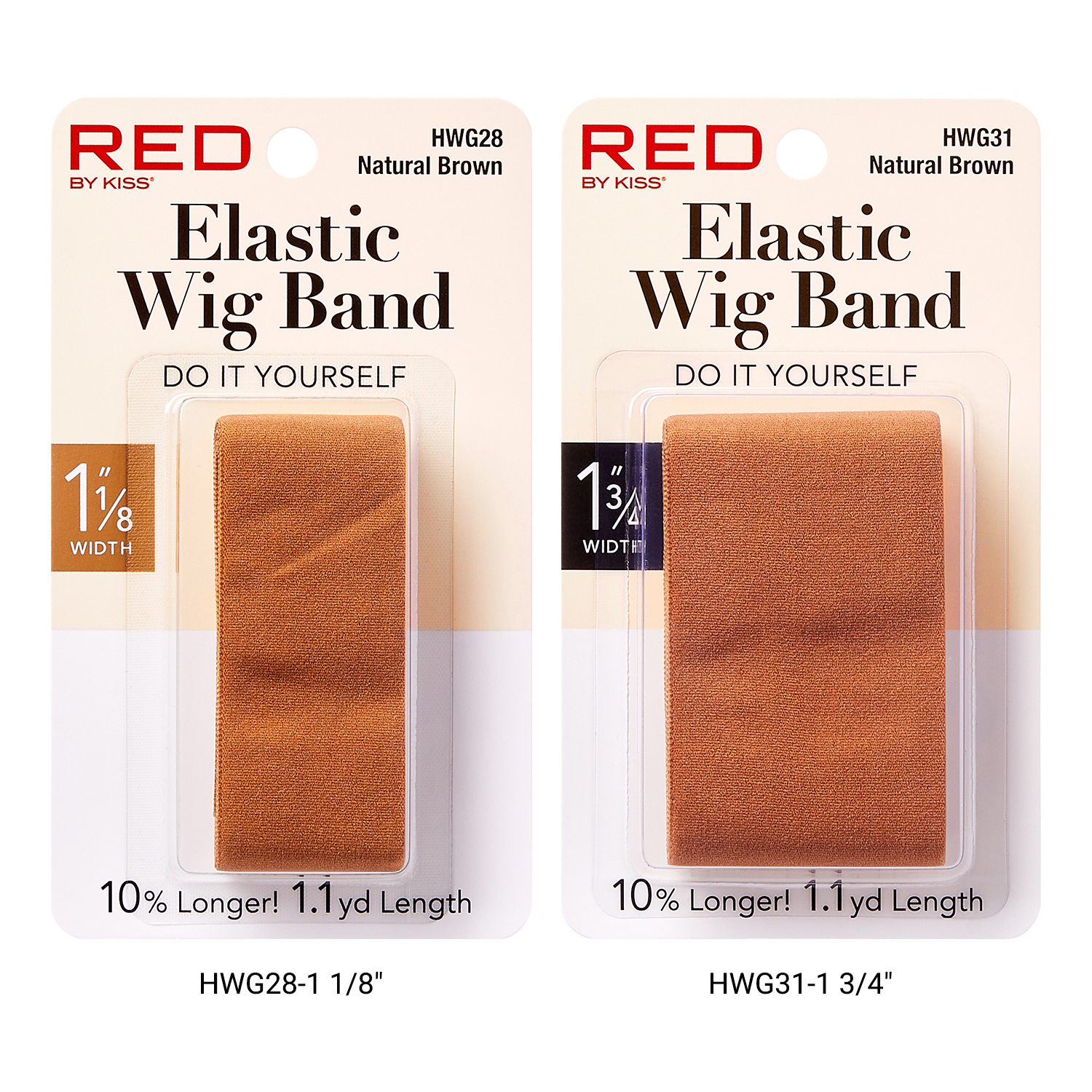 Red by Kiss Elastic Wig Band 1.1yd Natural Brown Special