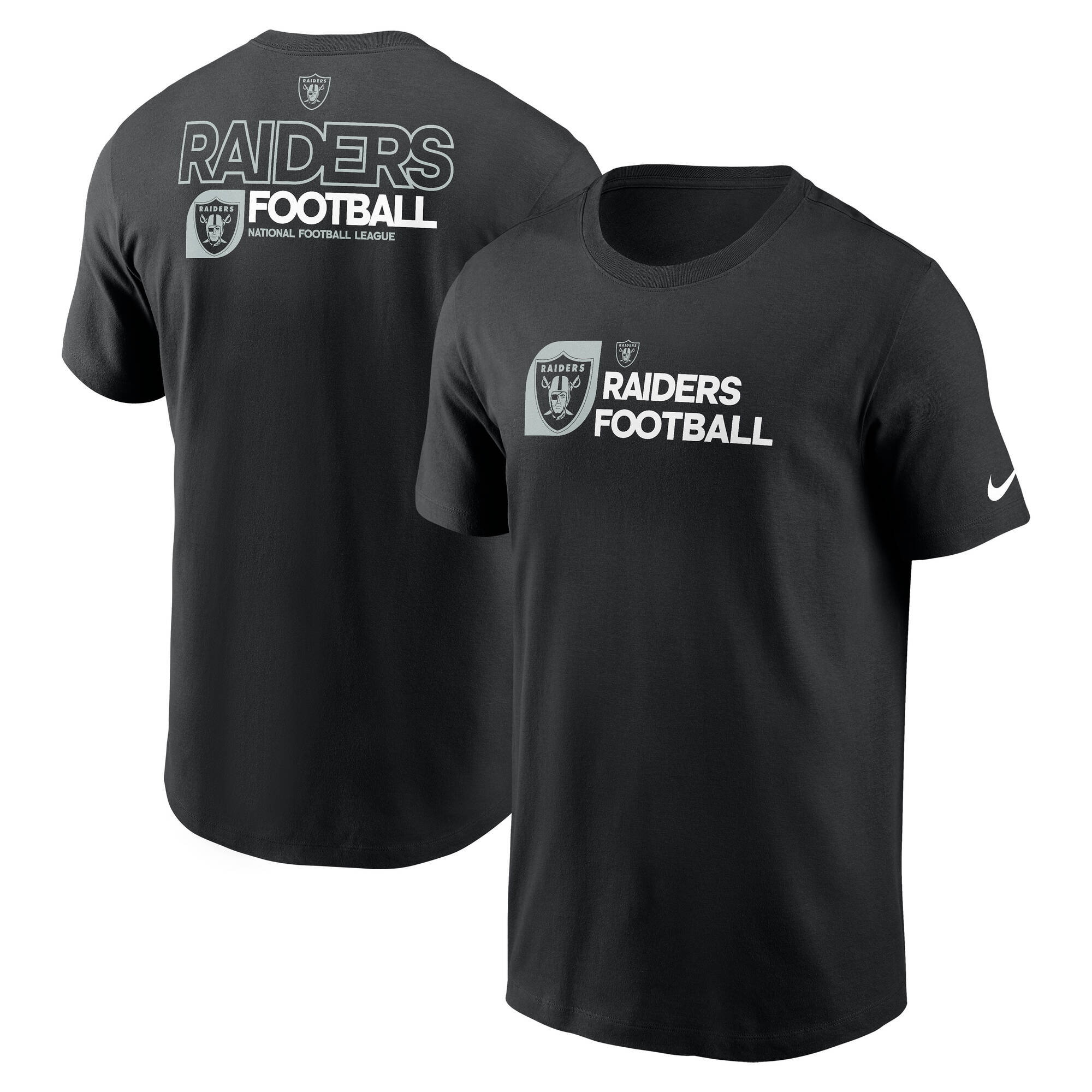 Las Vegas Raiders Team Slogan Nike Essential NFL T-Shirt Black