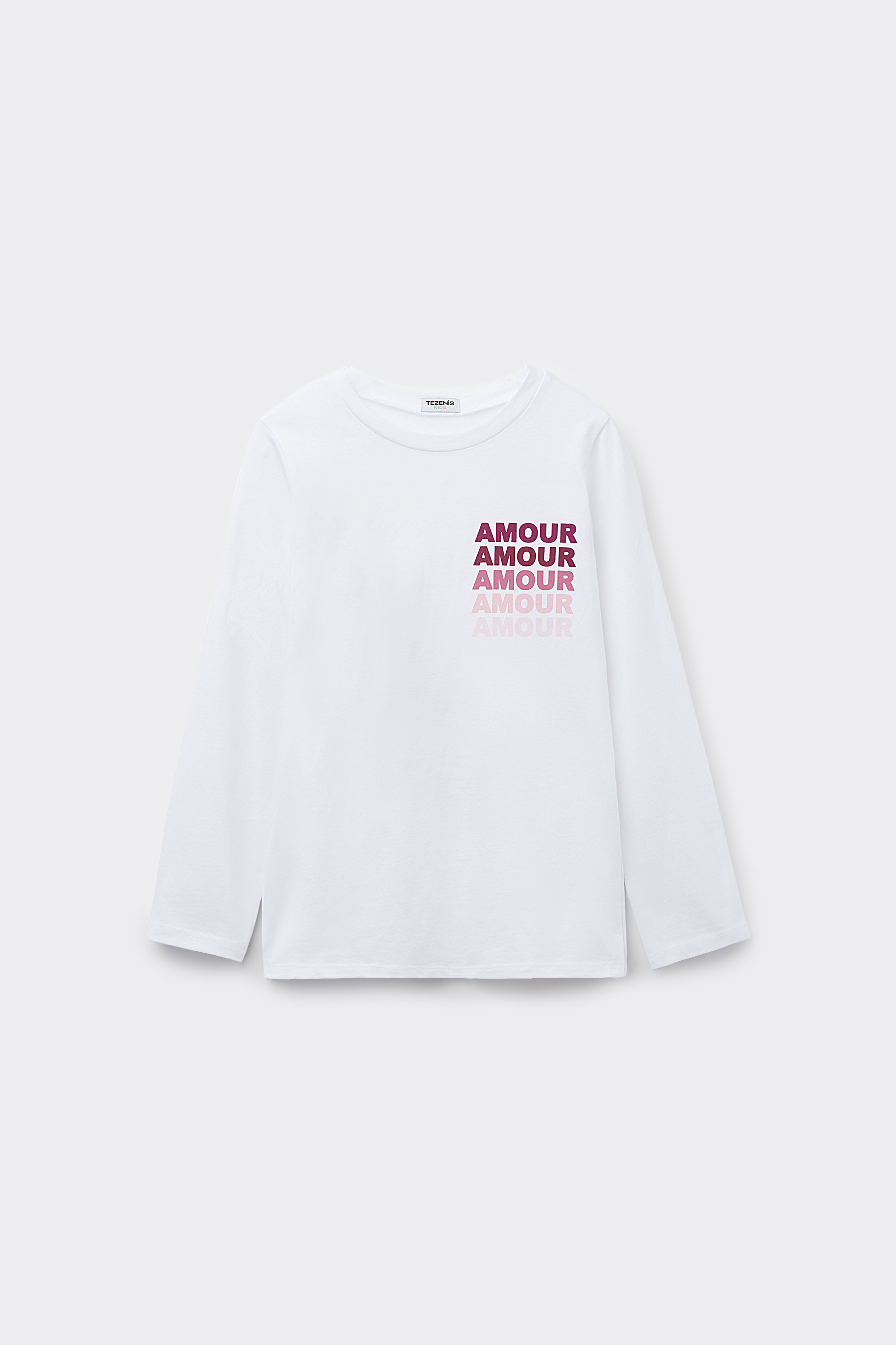 Girls’ Long Sleeve Cotton Top with Print