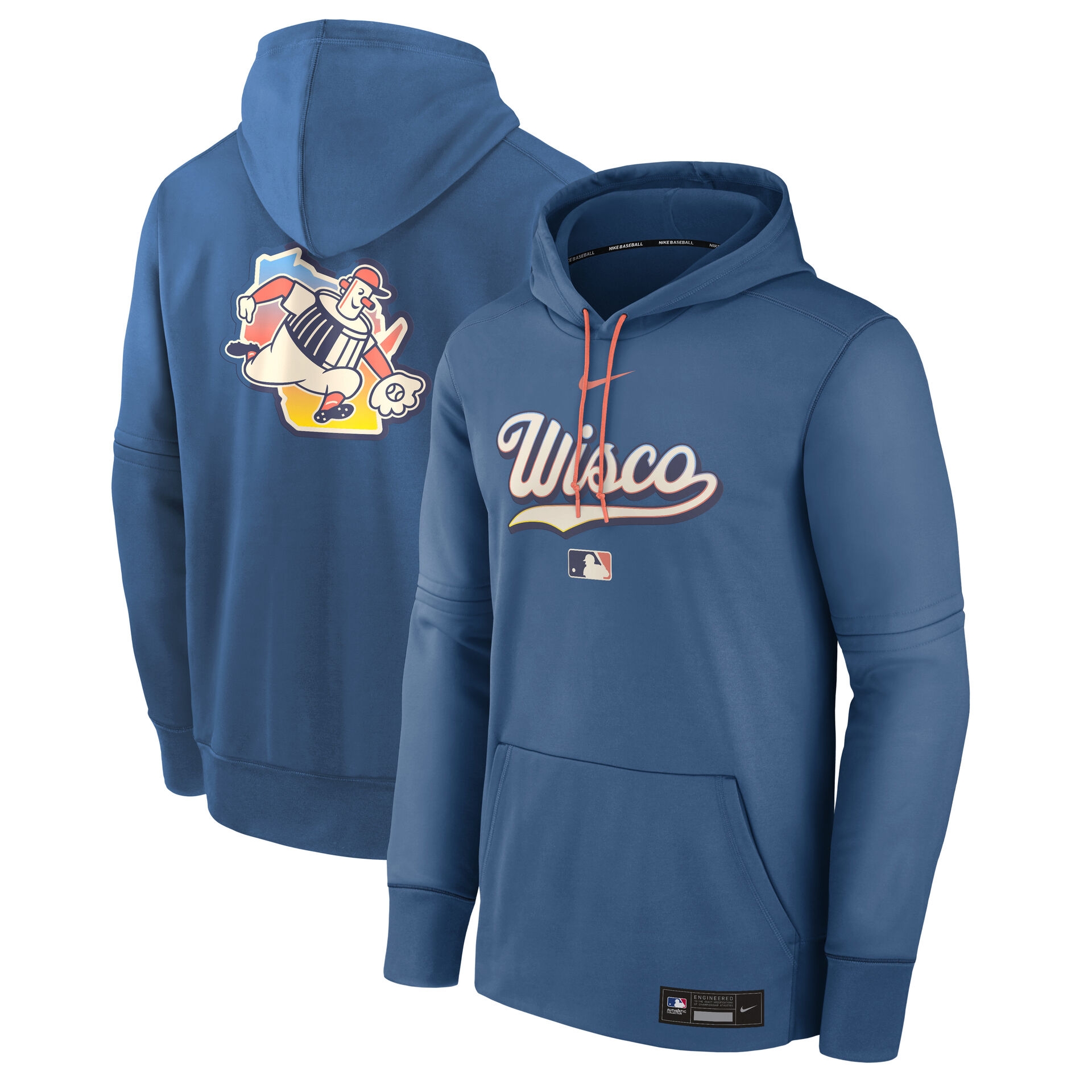 Milwaukee Brewers City Connect 2026 MLB Authentic Therma Hoodie Blue