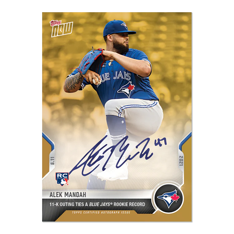 On-Card Auto # to 1 - Alek Manoah - 2021 MLB TOPPS NOW® Card 644F