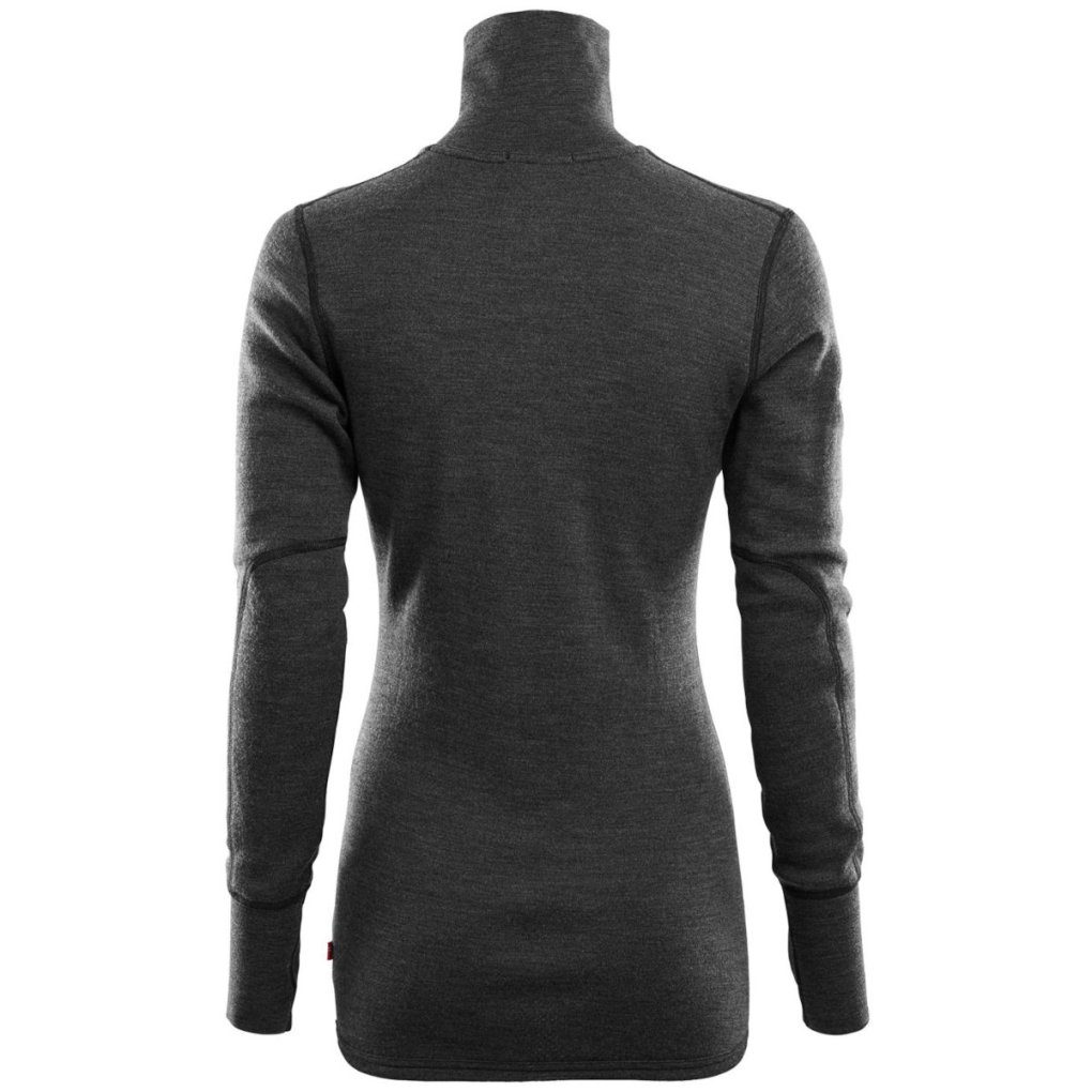 Aclima Doublewool Women's Poloshirt with Zip - marengo / jet black