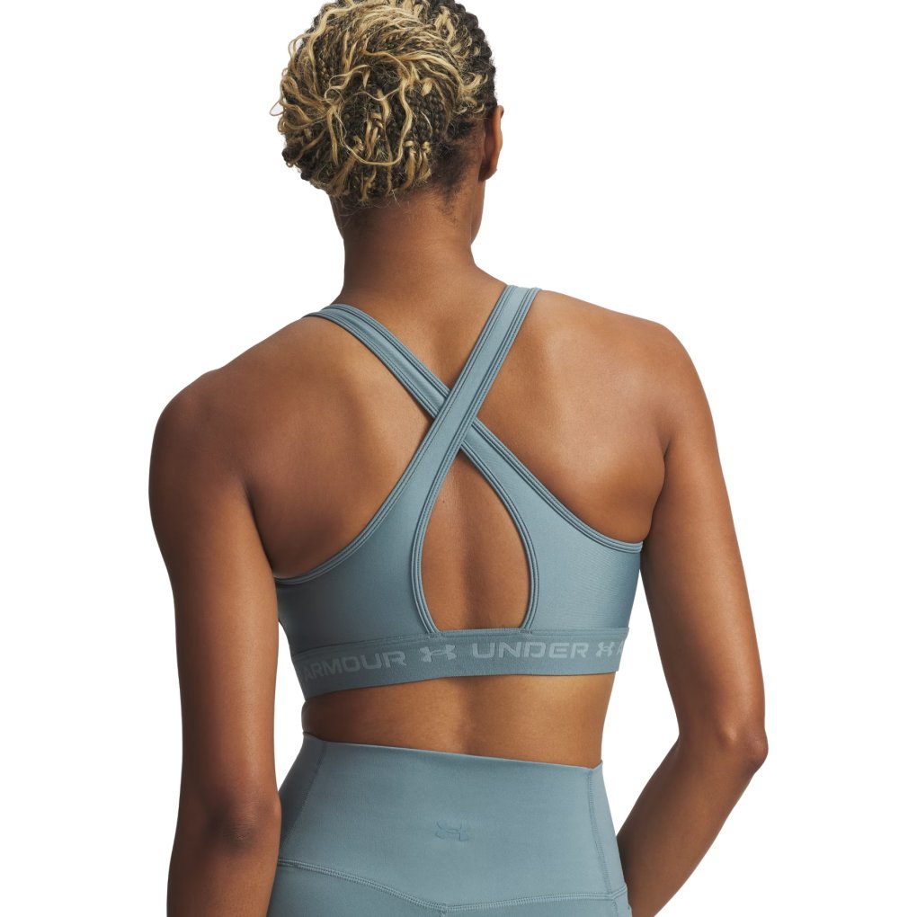 Under Armour Armour® Mid Crossback Sports Bra Women - Jasper Blue/Serpentine