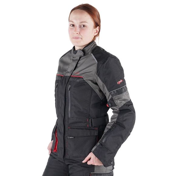 DXR ROADTRIP WOMAN Motorcycle Jacket - Black / RedRef: DXR0300