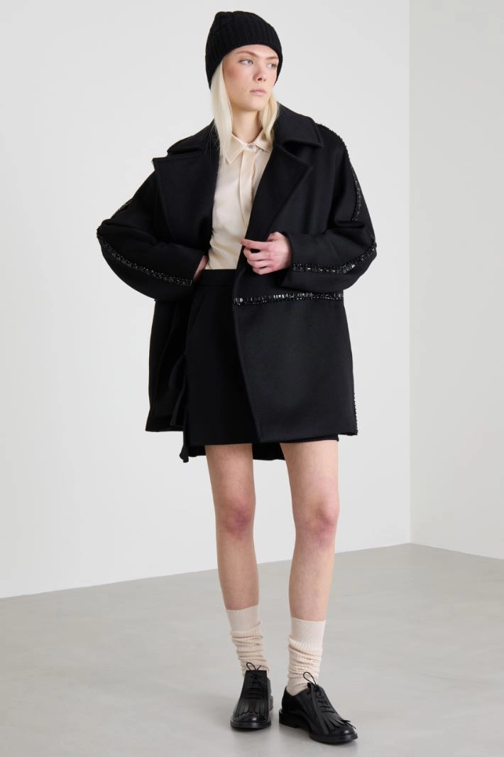 Camel  coat - BLACK