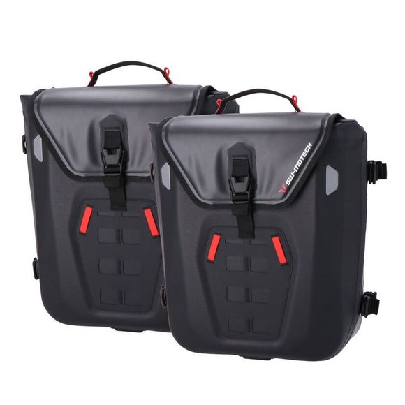SW-MOTECH SysBag WP M/M saddlebags (17-23 liters/17-23 liters) complete with support - BlackRef: swm0917 / bc.sys.22.995.31001/b