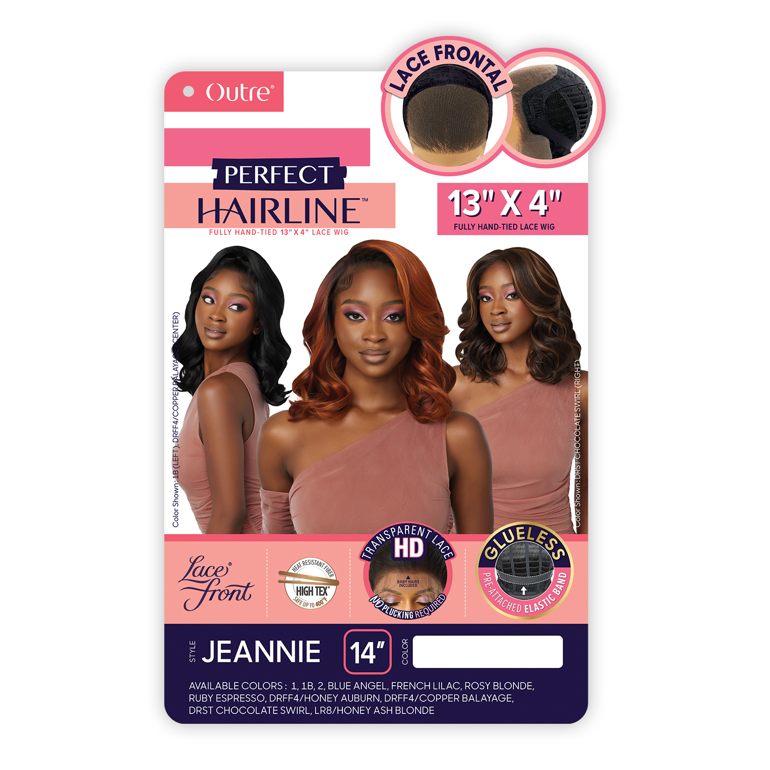 Outre HD Lace Frontal Wig Perfect Hairline Glueless Fully Hand-Tied 13X4 Lace Wig Jeannie