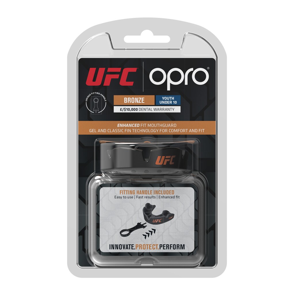 UFC OPRO Self-Fit Junior Bronze Mouthguard - Black