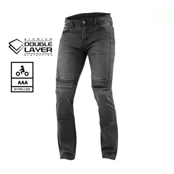 Jean Moto Trilobite MICAS URBAN DOUBLELAYER - Slim - GrisRef : TRI0123