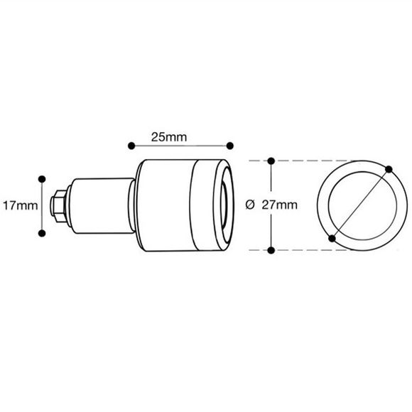 Barracuda VR46 Universal Handlebar Ends - BlackRef: BAR0630 / N1000-VR46