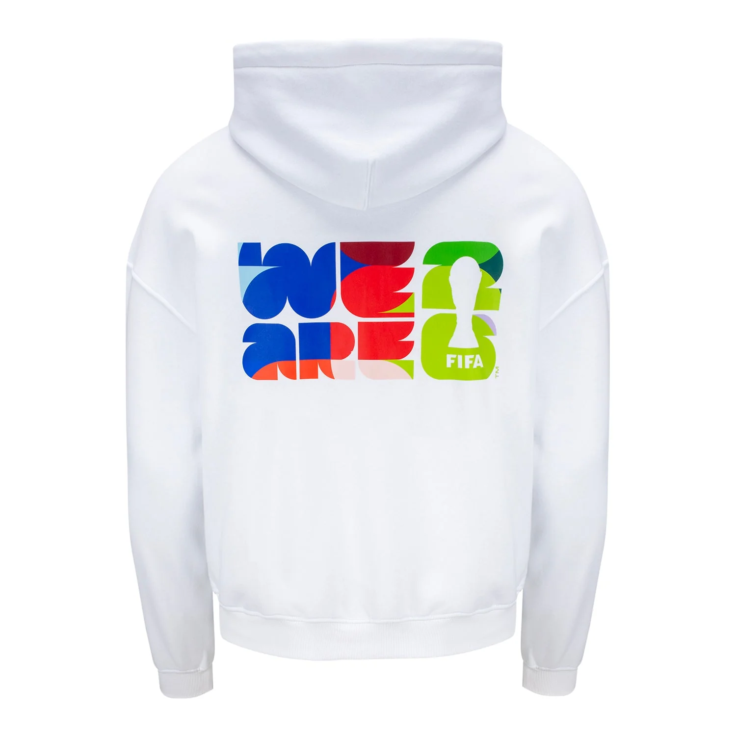 2026 Soccer Fan Collection Pattern White Hoodie - Unisex