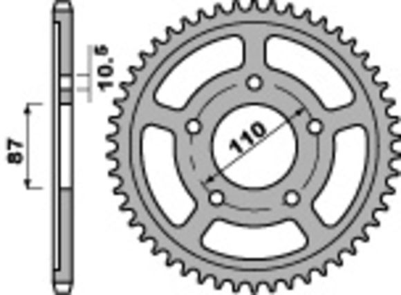 PBR C45 Steel Sprocket standard 824 - 530Ref: Pbr01154A / 1075444007