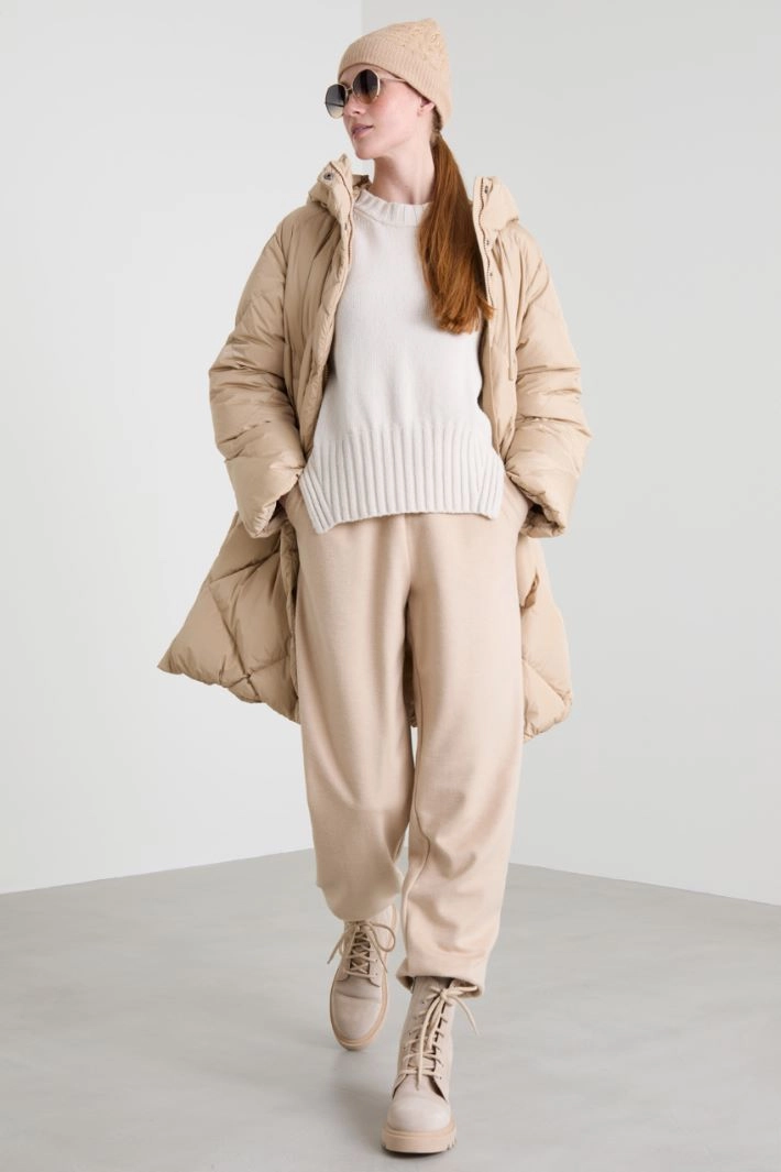 Jersey broadcloth trousers - BEIGE