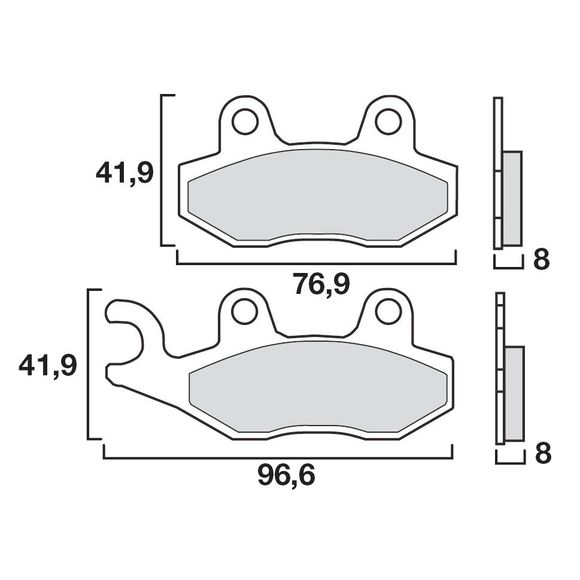 Brembo Sinter Metal Sintered Rear Brake PadsRef: 07SU12SP