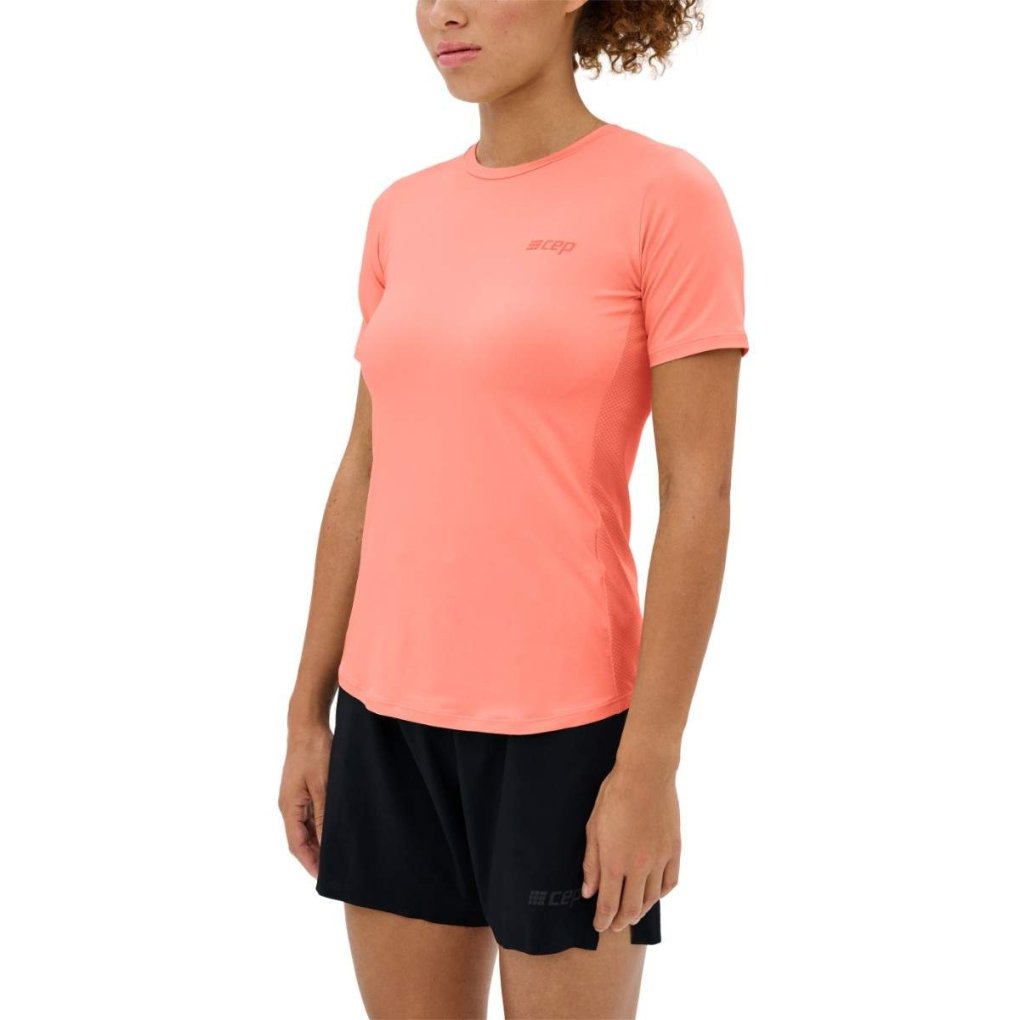 CEP The Run Round Neck T-Shirt V5 Women - coral
