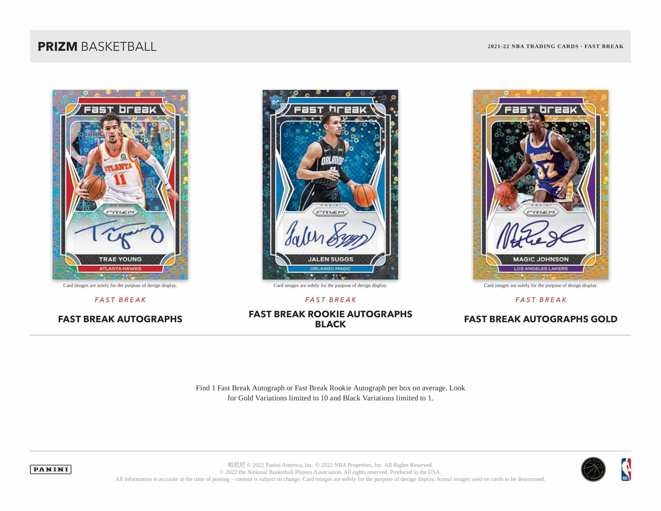 2021/22 Panini Prizm Fast Break NBA Basketball Box