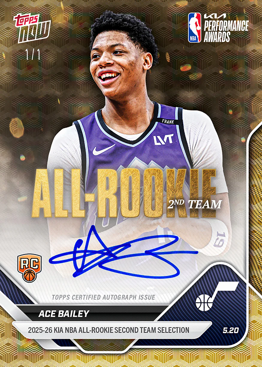 Ace Bailey - 2025-26 NBA Topps NOW® - Card AR07