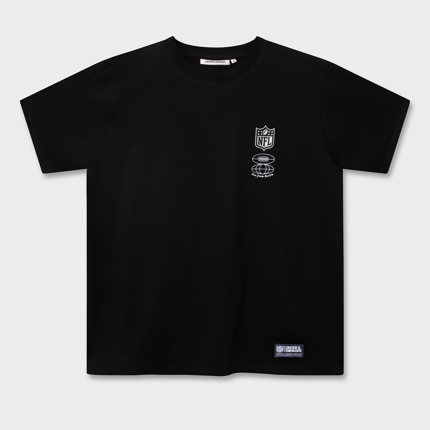 2025 NFL Berlin Game Map L&L '89 Band T-Shirt Black