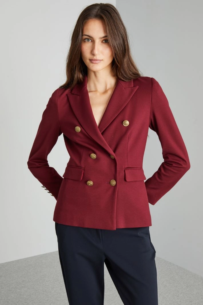 Blazer with jewel buttons - BORDEAUX