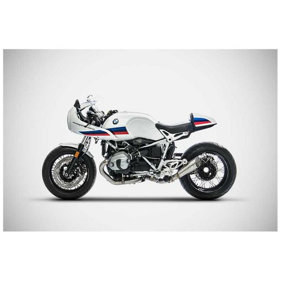 Complete Zard gp stainless steel line 2 in 1 - black stainless steel tipBMW 1200 R NINE-T RACER ABS (0J21) - 2017 - 2020Ref: ZAD00207A / ZBW536S00SSR-B