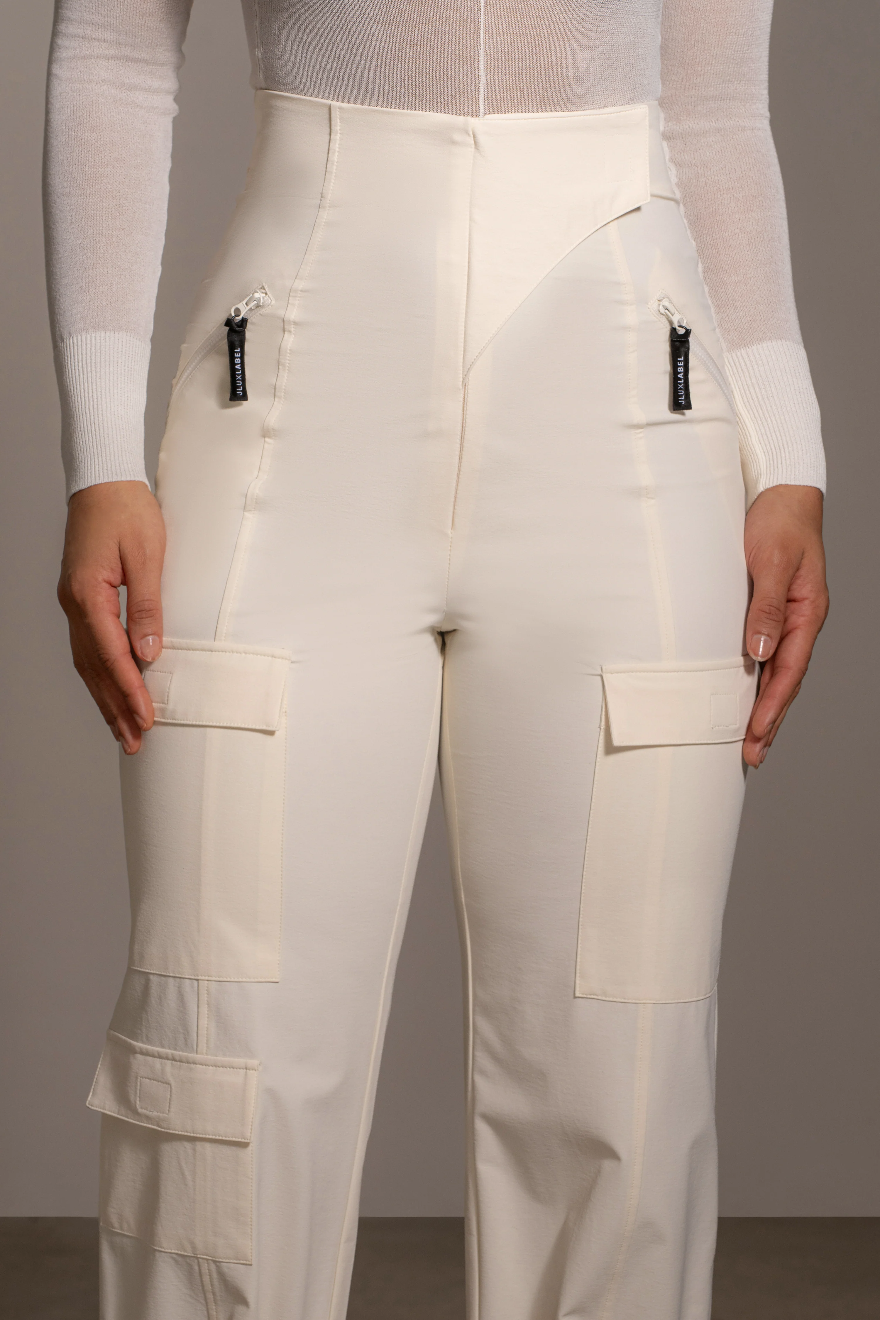 Buttercream Nyah Nylon Utility Pants