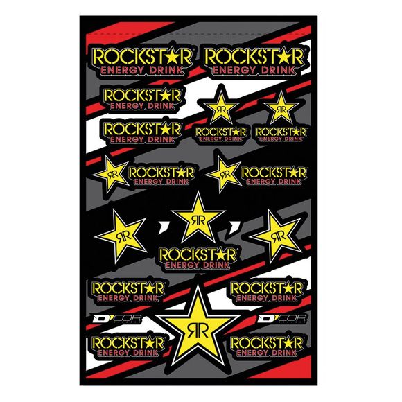 D'cor Rockstar Energy sticker sheet - Black / YellowRef: DCO0029 / 40-90-601