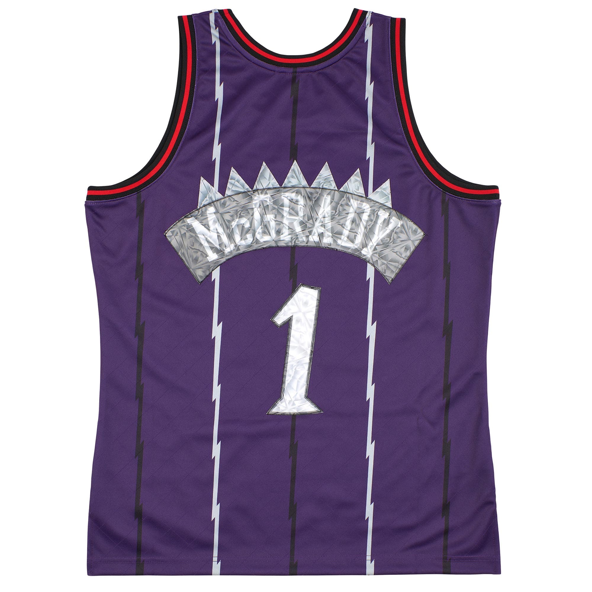Tracy McGrady #1 Toronto Raptors 75th Anniversary Mitchell & Ness Swingman NBA Jersey Purple