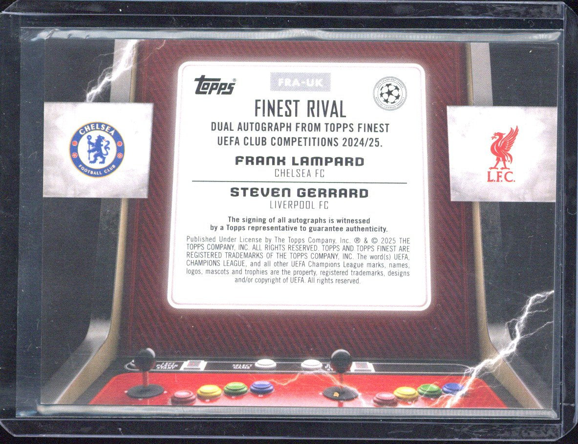 2024-25 Topps Finest UCC Frank Lampard / Steven Gerrard Dual Autograph /5