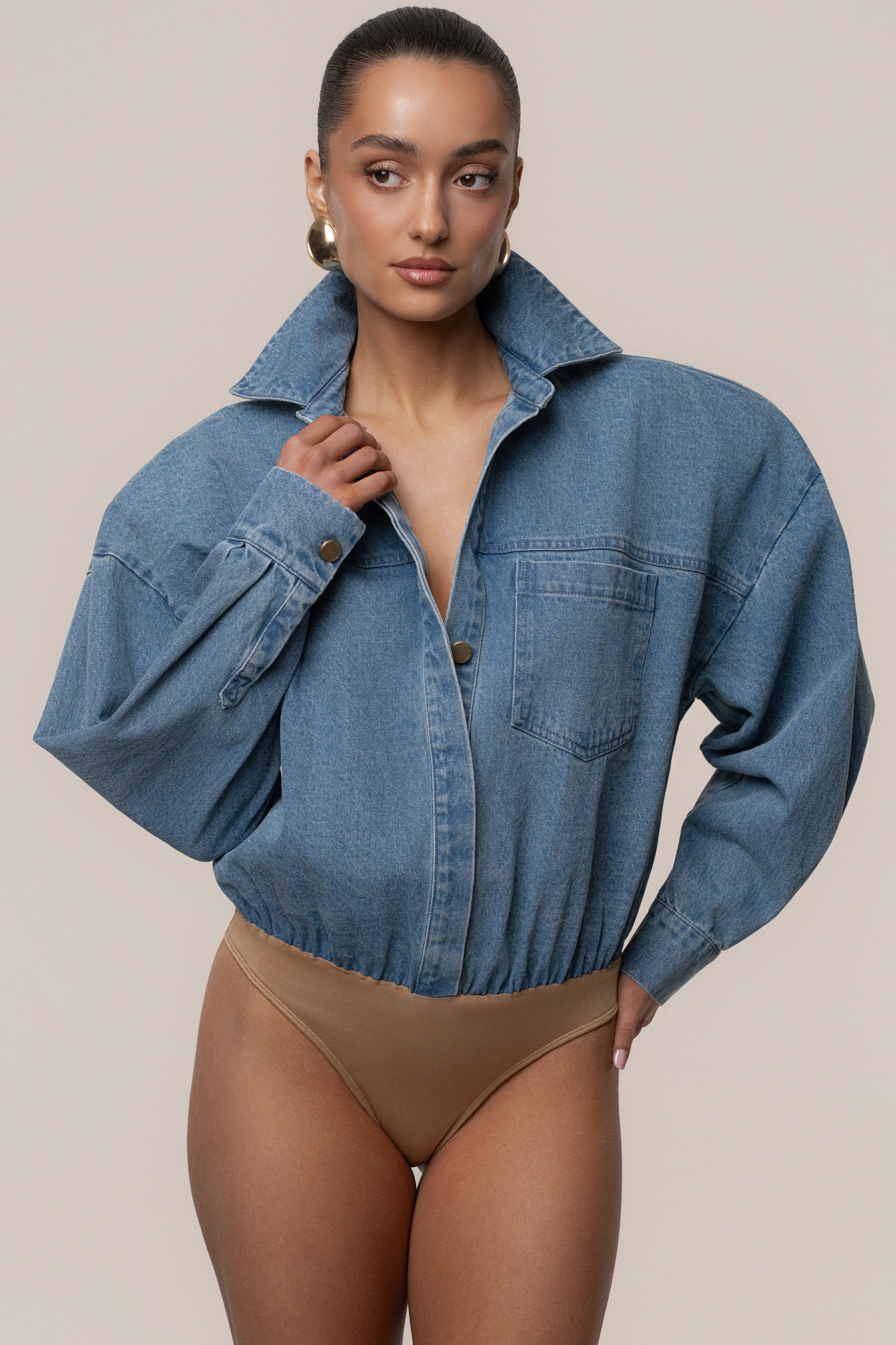 Denim Unstoppable Bodysuit