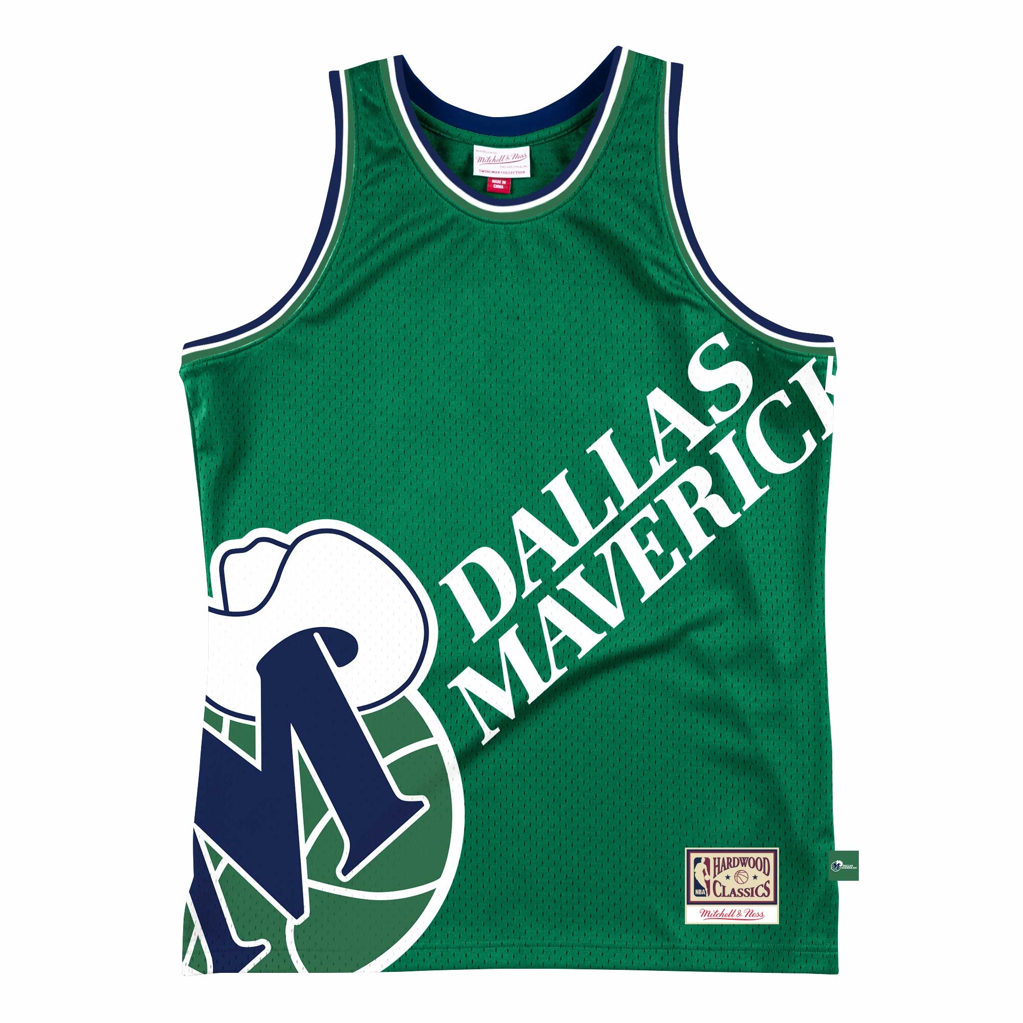 Dallas Mavericks Big Face 2.0 Mitchell & Ness NBA Jersey Green