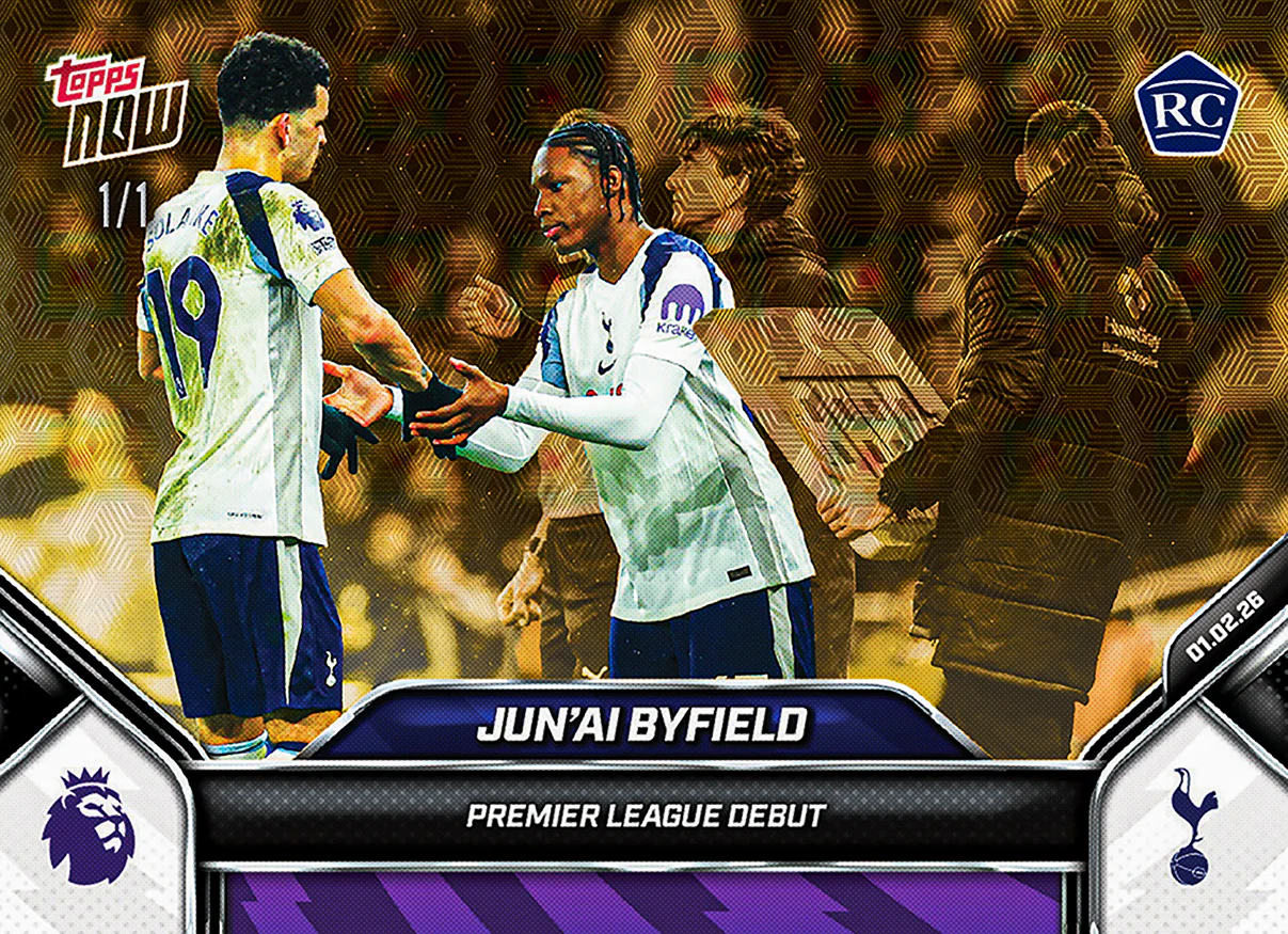 Jun'ai Byfield - 2025-26 Premier League Topps NOW® - Card 126 - PR: 545
