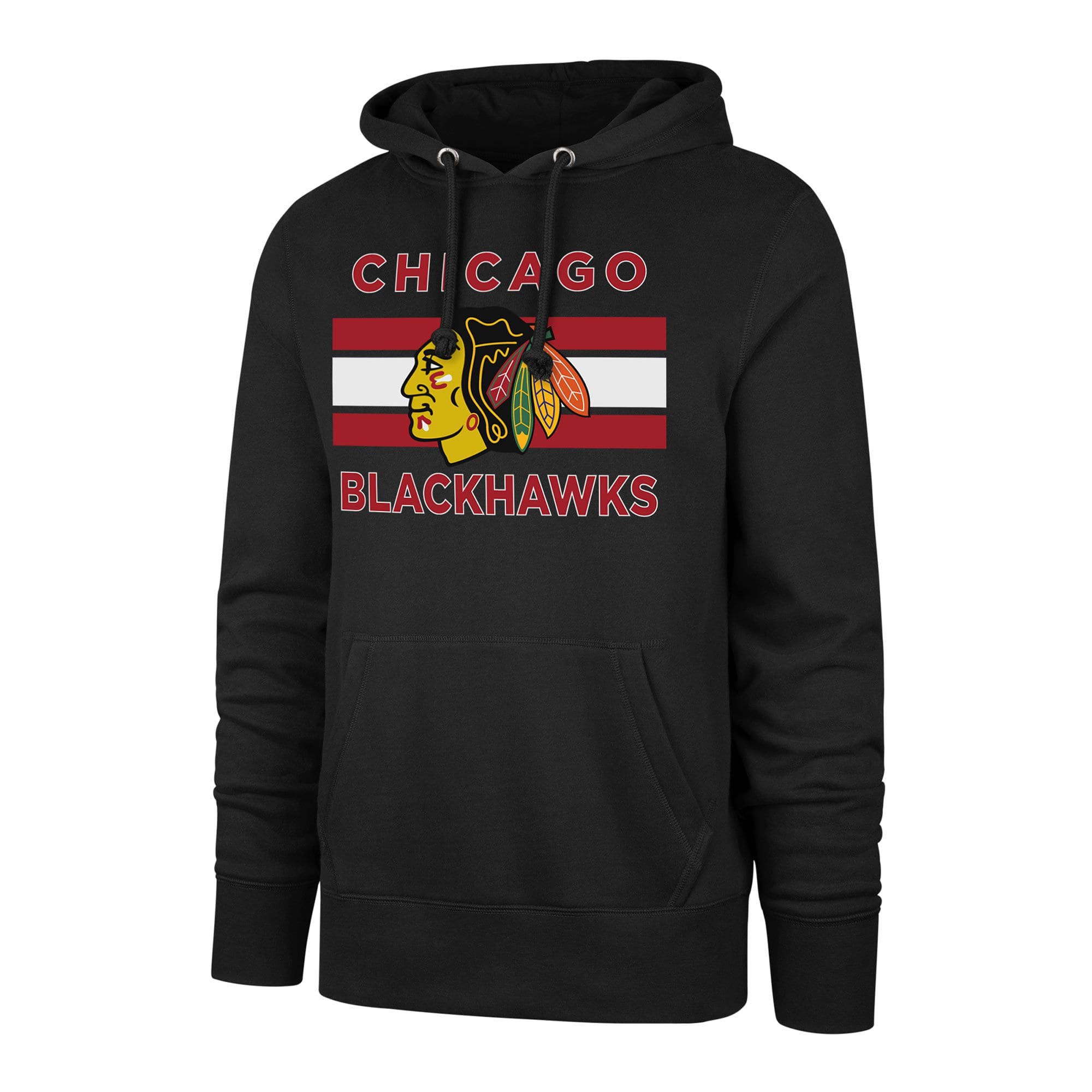 Chicago Blackhawks Stripe '47 Burnside NHL Hoodie Black