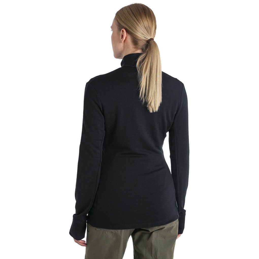 Icebreaker Merino 260 Quantum IV Long Sleeve Zip Jacket Women - Black