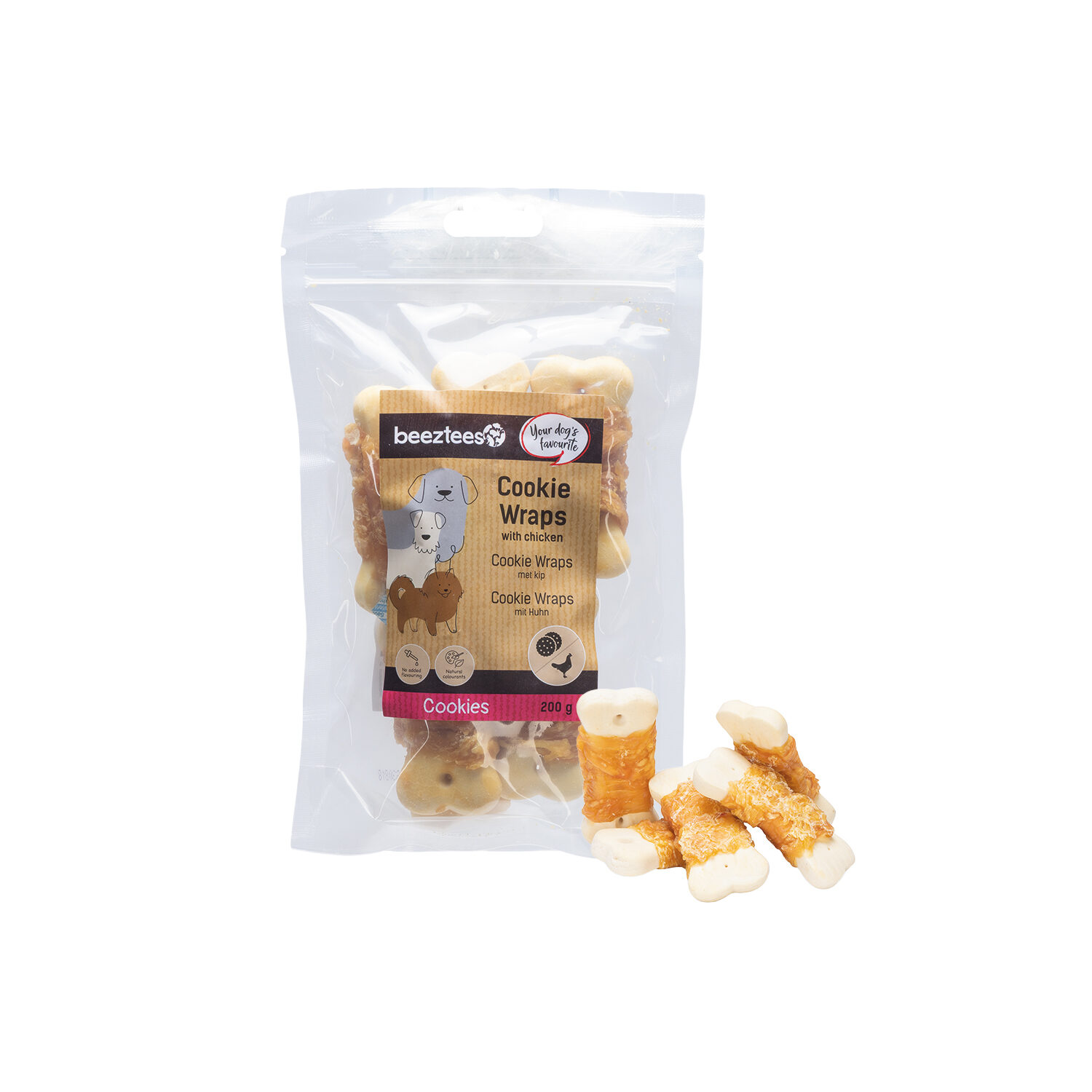 Beeztees Cookie Wraps with Chicken - S - 400 g
